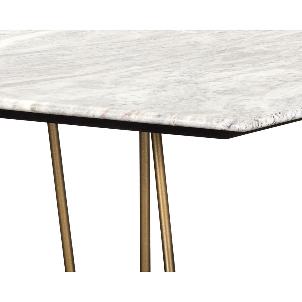 Ursula 78 X 36 inch Cappuccino / Antique Brass Dining Table